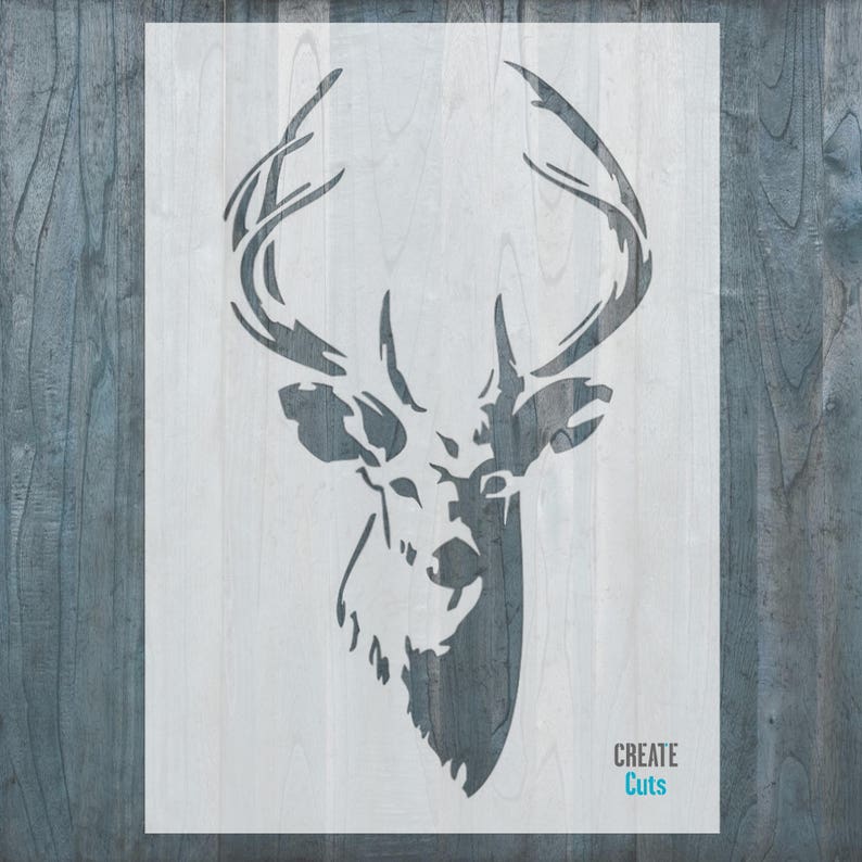 Deer with Antlers reusable STENCIL for home wall interior decor / reusable stencil image 1
