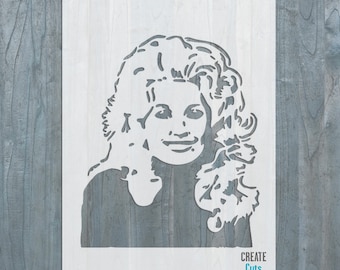 Dolly Parton STENCIL famous American singer actress Home Wall Art