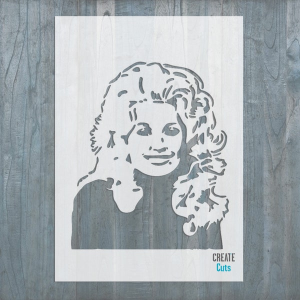 Dolly Parton STENCIL célèbre actrice chanteuse américaine Home Wall Art