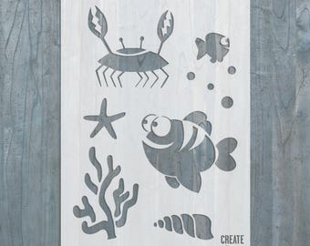 Coral stencil | Etsy