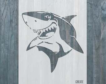 Shark Stencil: Reusable Wall Decor for Kids Room