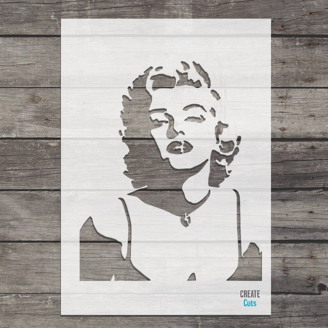 Marilyn Monroe STENCIL for Home Wall Interior Decor / Famous Person