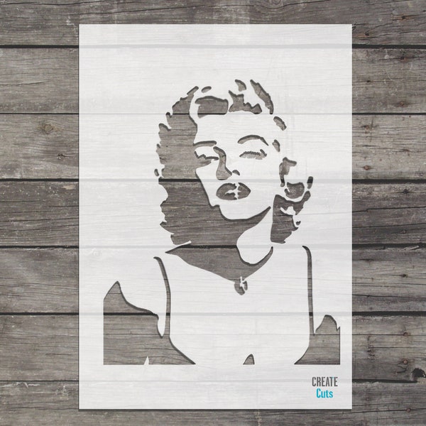 Marilyn Monroe STENCIL pour la décoration intérieure murale de la maison / pochoir réutilisable de personne célèbre