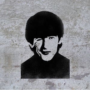 George Harrison STENCIL Home Wall Art Interior Decor the Beatles singer stencil
