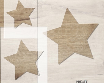 Star Stencil Set: Reusable Mylar for Wall & Furniture Decor