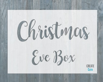 Christmas Eve Box 2 STENCIL /windows, cards decor / Xmas stencil / Seasonal