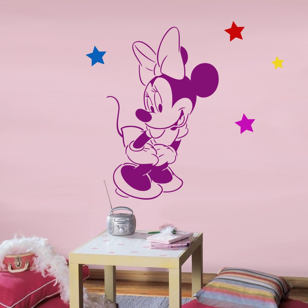 Disney Minnie Maus wiederverwendbare Schablone für Kinderzimmer  WandDekoration / Maus Vorlage Kinderzimmer - .de