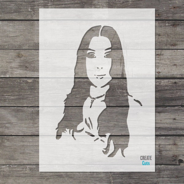 Cher STENCIL famous American singer / Home Wall Art