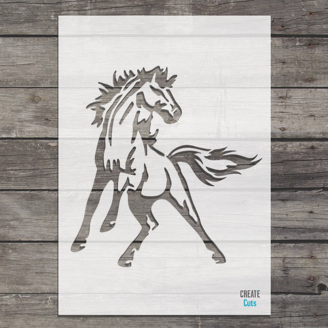 Horse Reusable STENCIL for Home Wall Interior Decor / Not a Decal Etsy