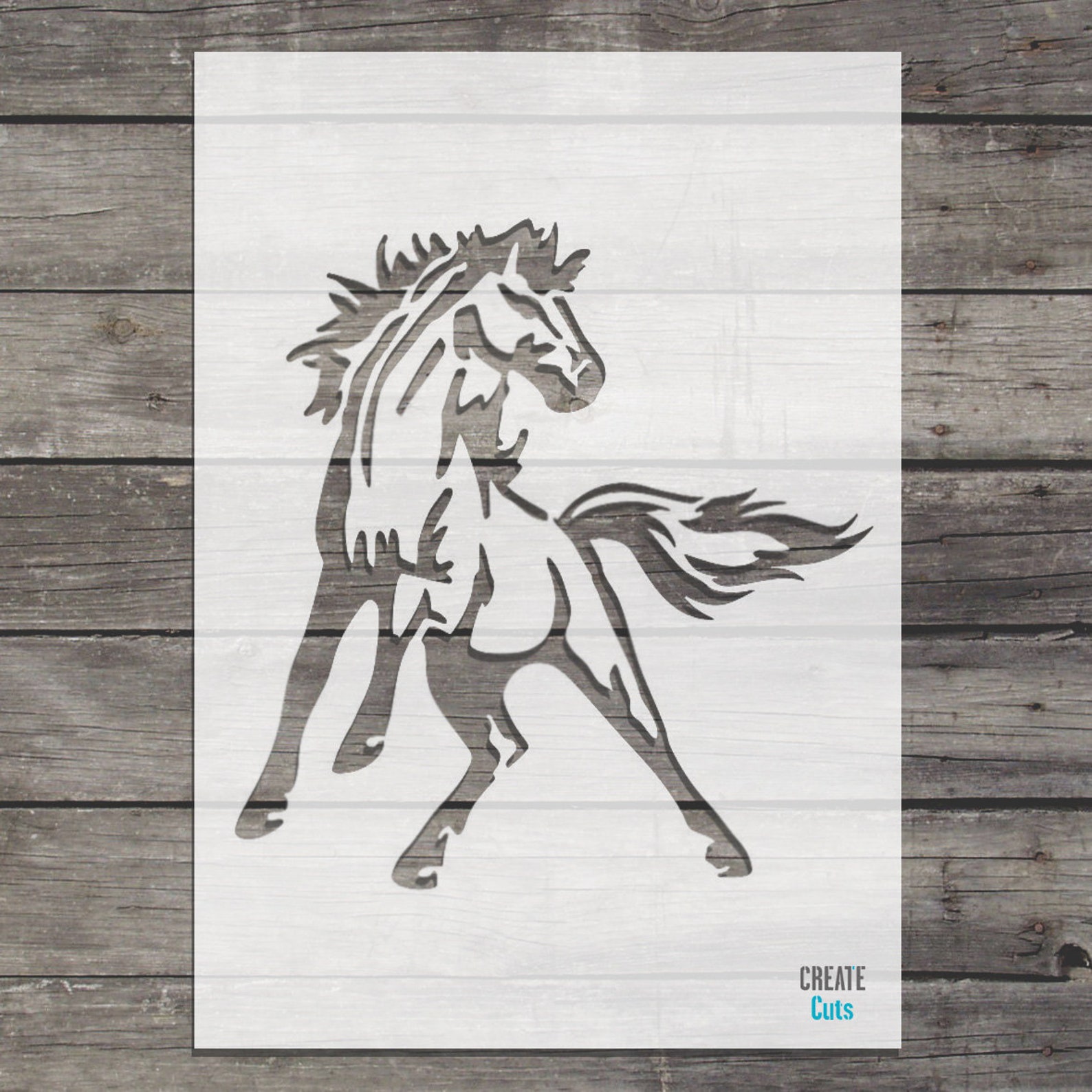 Horse Reusable STENCIL for Home Wall Interior Decor / Not a Etsy