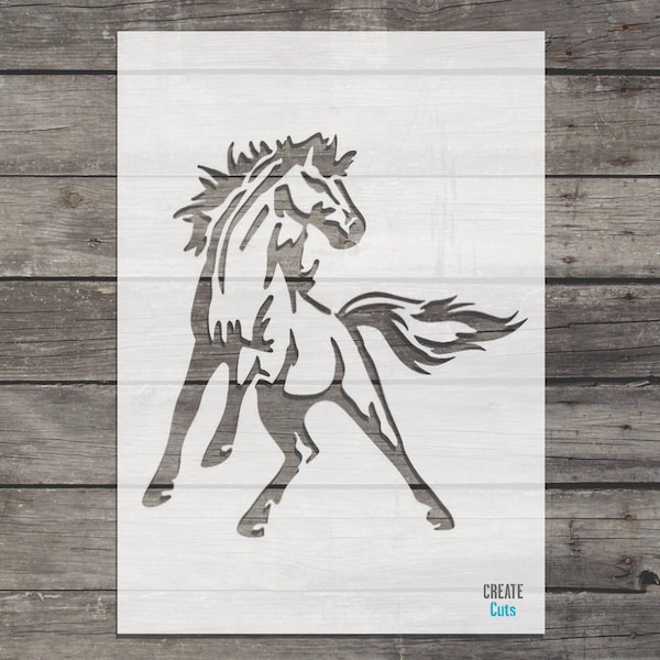 STENCIL réutilisable de cheval pour la décoration intérieure de mur à la maison / Pas un décalque