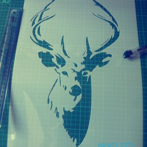 Deer with Antlers reusable STENCIL for home wall interior decor / reusable stencil image 2