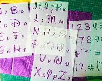 Disney Alphabet Letters reusable STENCIL / for Kids / not a decal