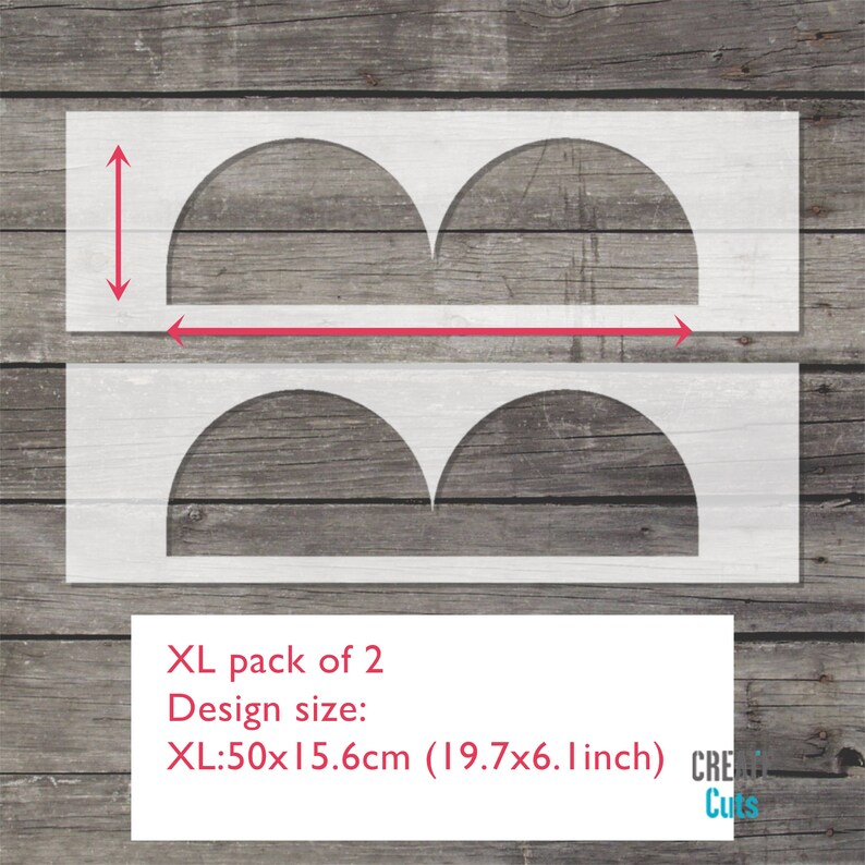 Scallop Edge STENCIL Wall Border / Nursery Room Interior Etsy UK