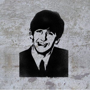 Ringo Starr STENCIL Home Wall Art Interior Decor the Beatles singer stencil
