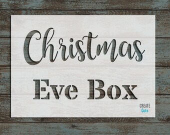 Christmas Eve Box STENCIL /windows, cards decor / Xmas stencil