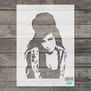 Amy Winehouse STENCIL / Home Wall Art Interior Decor stencil / Famous singer