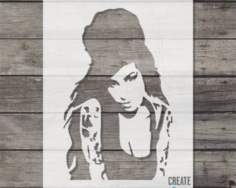 Amy Winehouse STENCIL / Home Wall Art Interior Decor stencil / Famous singer