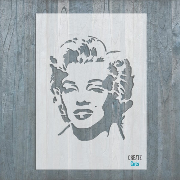Marilyn Monroe POCHOIR Célèbre Femme Actrice Modèle Décoration Murale Maison Graffiti Style Pop Art