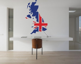 England Map reusable STENCIL for interior decor / Great Britain Map