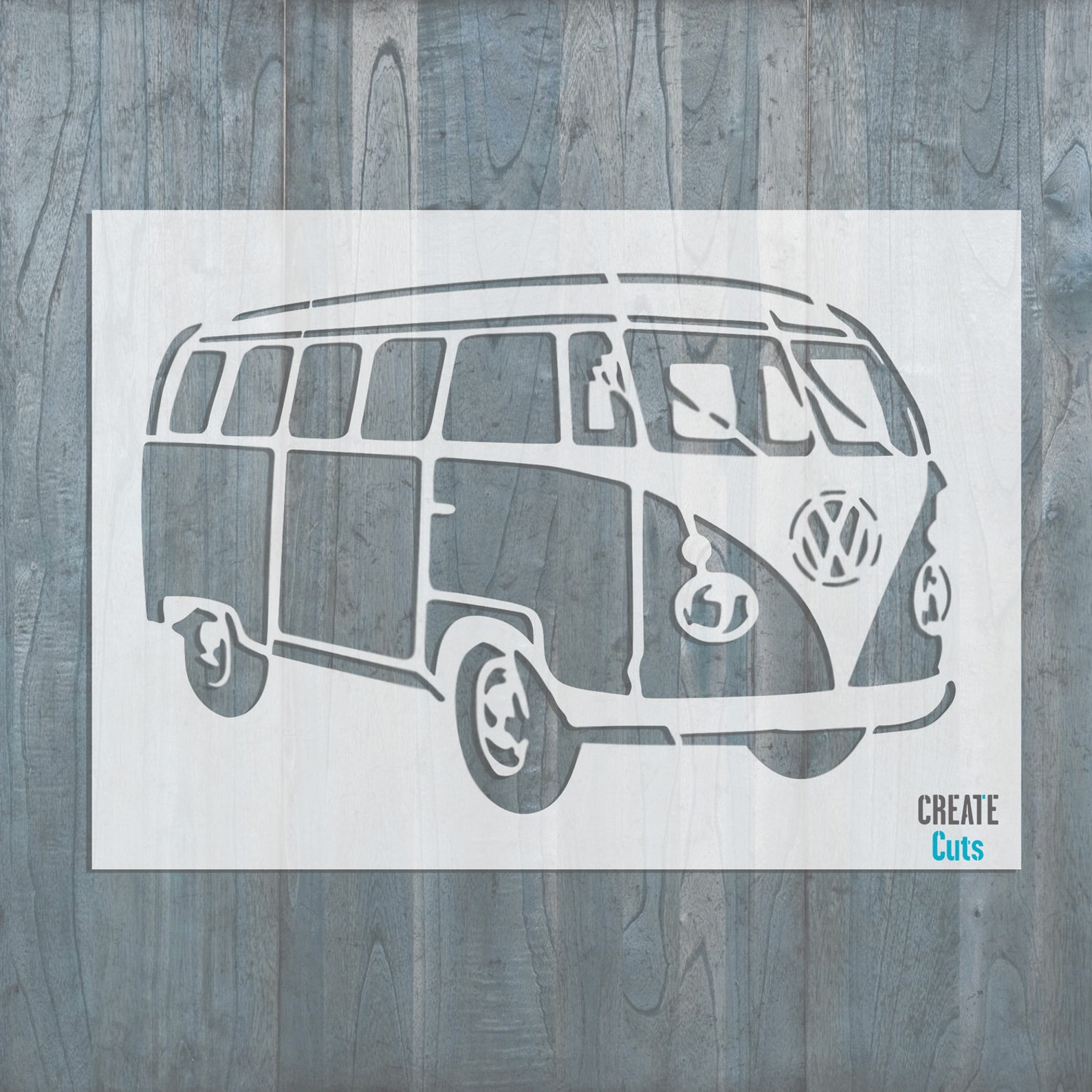 VW Camper Van reusable STENCIL for home wall interior decor / | Etsy