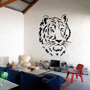 Tiger Head Reusable STENCIL for Home Wall Interior Decor / Reusable ...