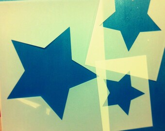 Star set reusable STENCIL for room wall interior decor / reusable stencil