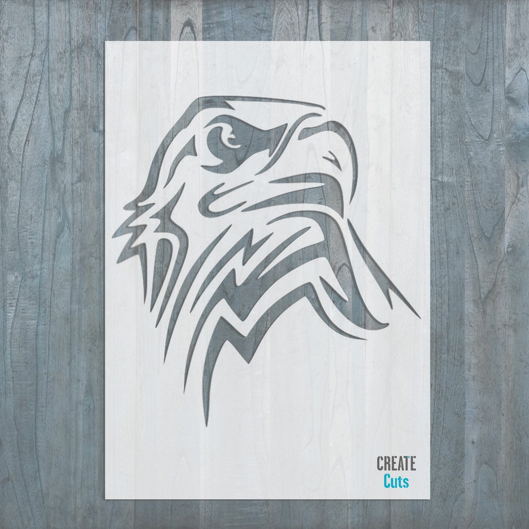 American Eagle STENCIL Home Wall Art Interior Decor Bird Template - Etsy