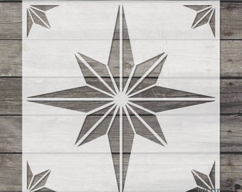 Star Tile Stencil – DIY Wall, Floor & Backsplash Painting Reusable Template for Home Decor