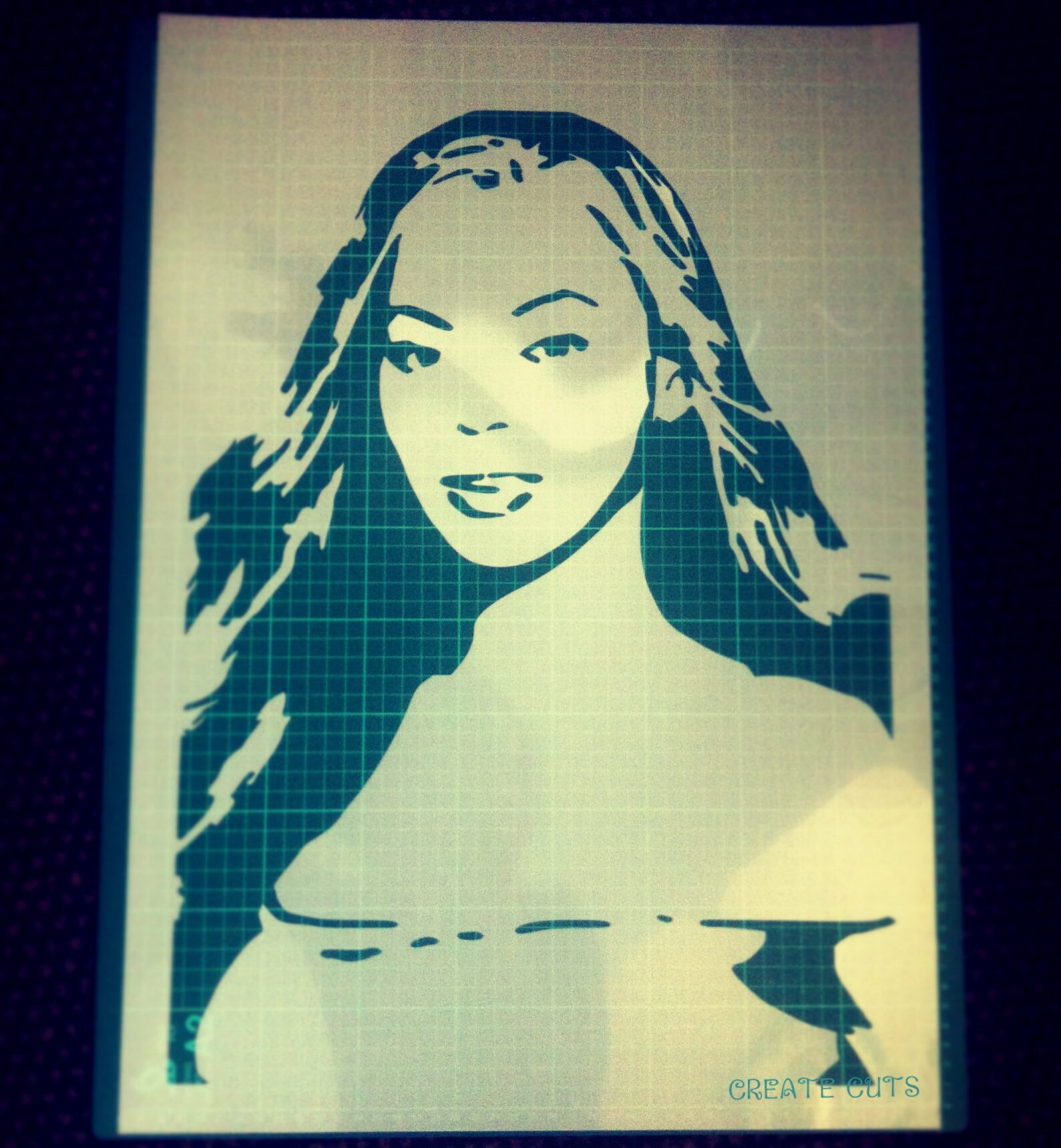 Beyonce STENCIL Famous People Face Template Singer Reusable Craft Wall ...