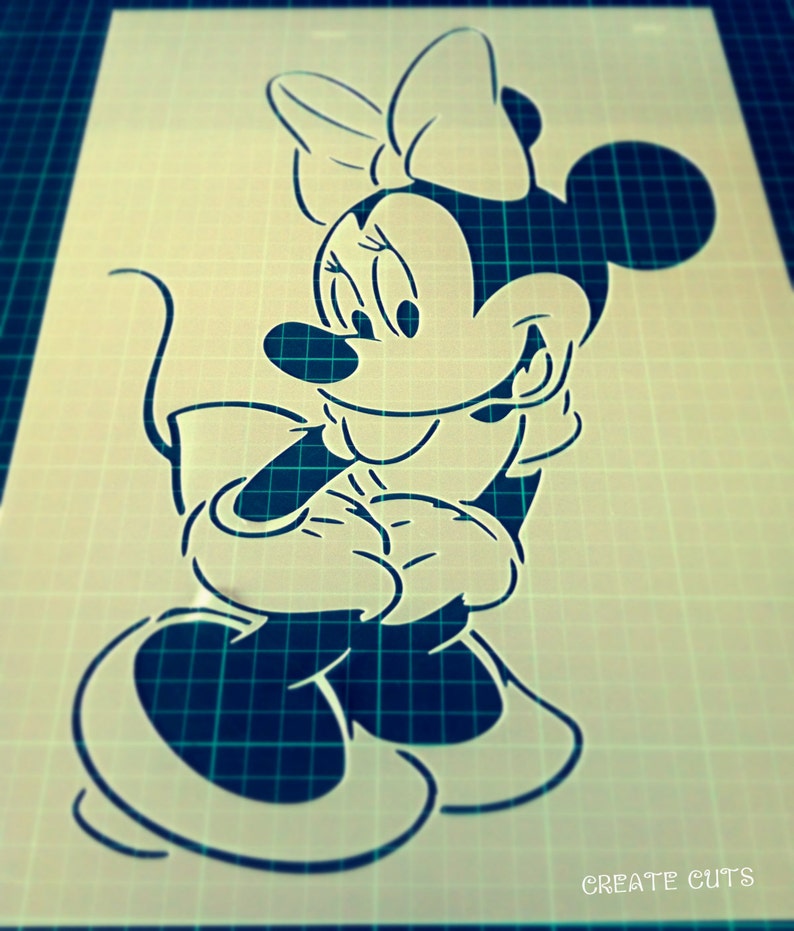 Disney Minnie Mouse Reusable STENCIL for Kids Room Wall - Etsy