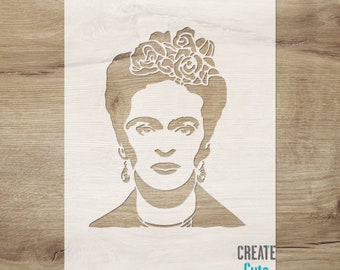Frida Kahlo Stencil – Reusable Mylar Template for Painting, Wall Art, DIY Crafts, Furniture & Mixed Media