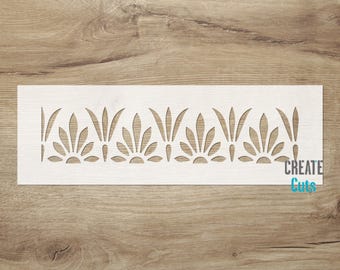 FLOWER PETALS border STENCIL / Wall furniture craft edge reusable flowery decor / Classic Ornate borders