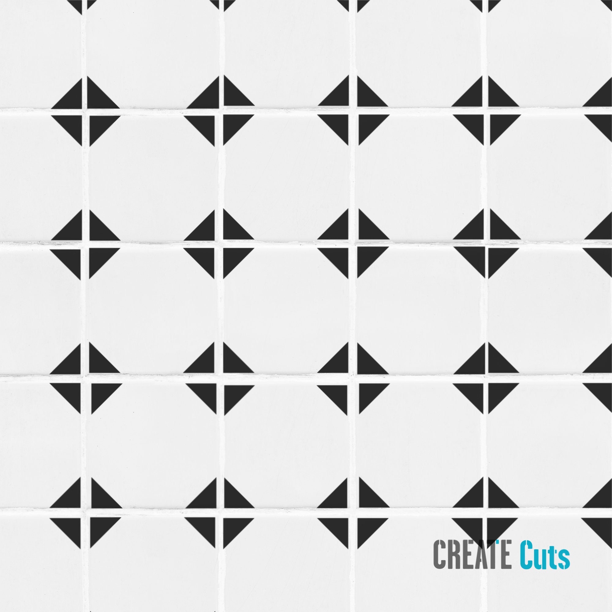 Arriate STENCIL / Tile template / Wall, Floor Repeat Pattern / Reusable bathroom, iktchen stencil
