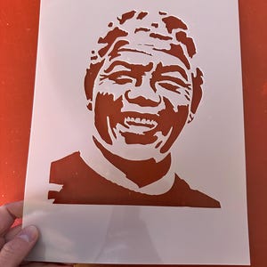 Nelson Mandela STENCIL Political Leader President Famous People Template Home Wall Decor Graffiti image 2
