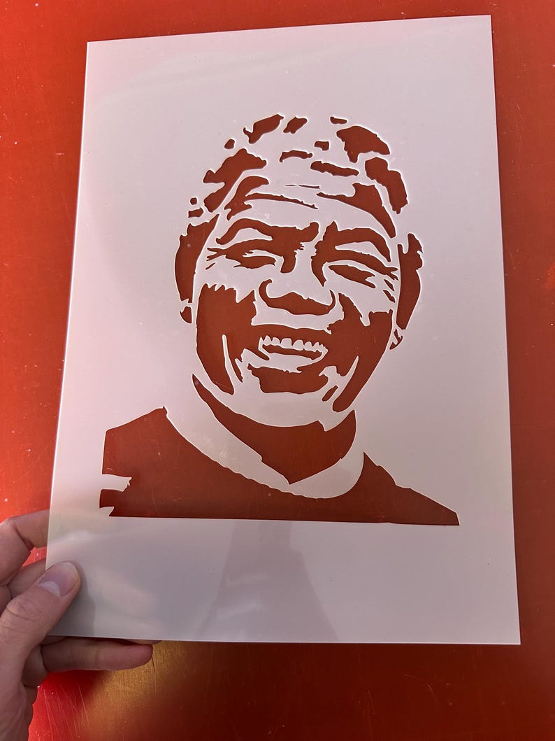 Nelson Mandela STENCIL Political Leader President Famous People Template Home Wall Decor Graffiti image 2