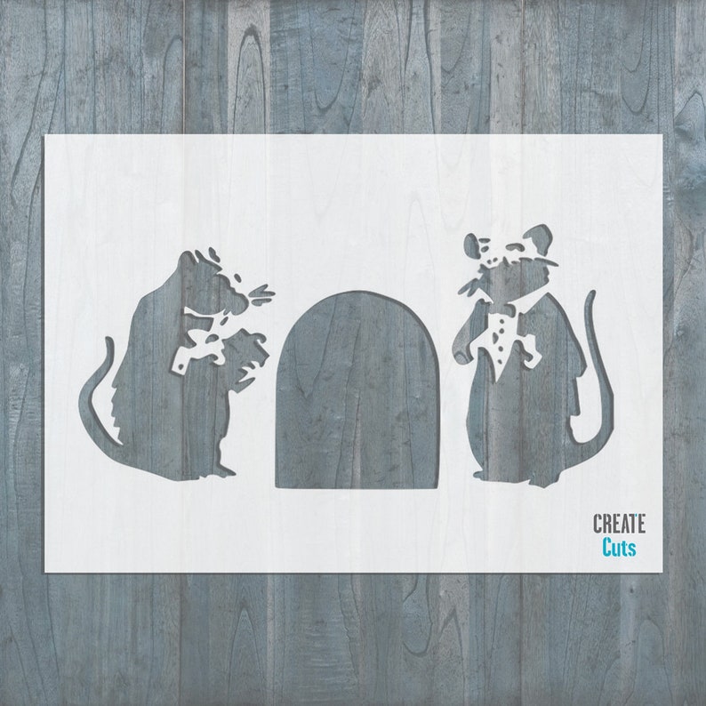 Banksy Red Carpet Doorman Rat reusable STENCIL for room interior decor Not a decal