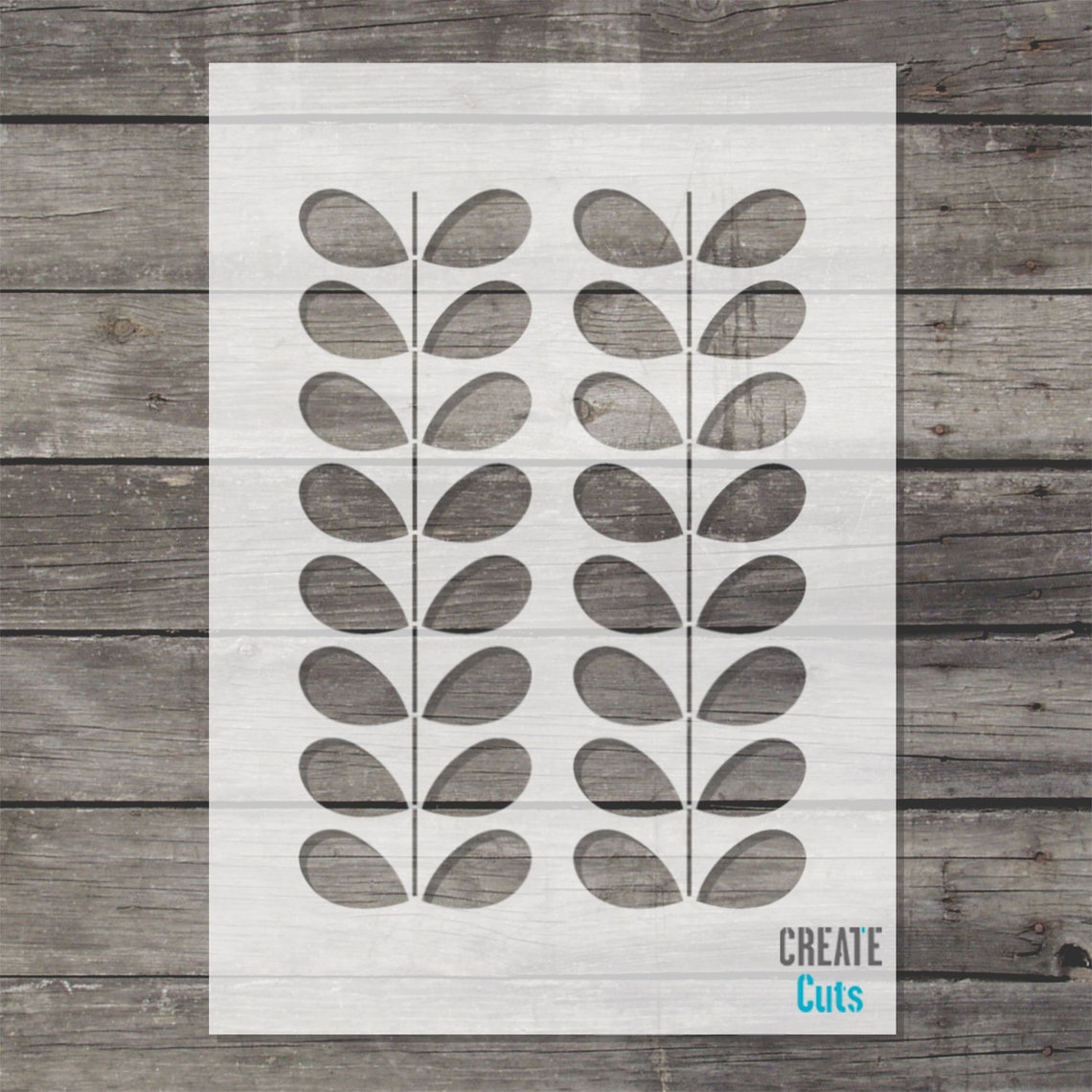 Stem Flower Pattern STENCIL / Classic 60' Mid Century - Etsy