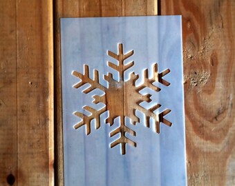 Snowflakes Christmas STENCIL /windows, cards decor / Xmas reusable snowflakes stencil