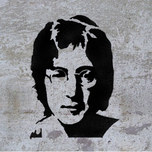 John Lennon STENCIL for home wall interior decor / the Beatles singer stencil