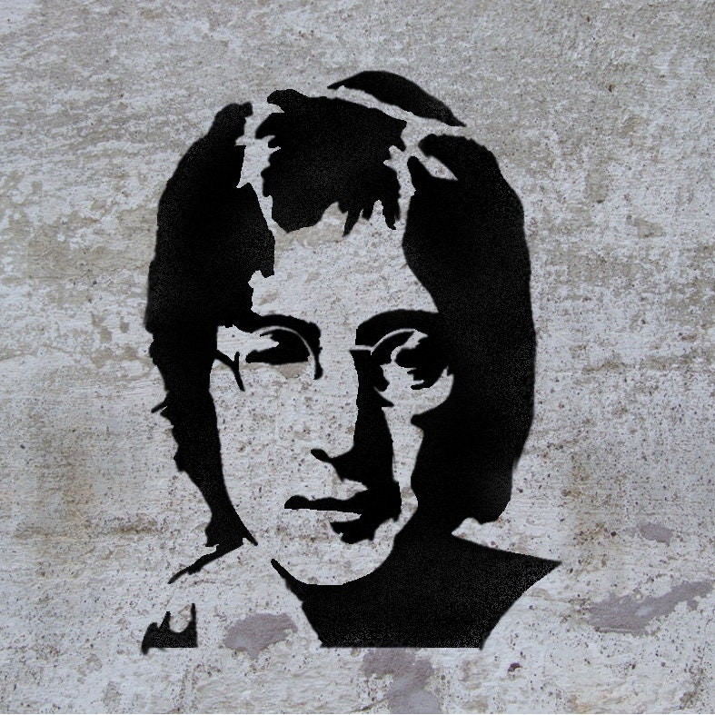 John Lennon STENCIL For Home Wall Interior Decor The Beatles Etsy john-lennon-stencil-for-home-wall-interior-decor-the-beatles-etsy