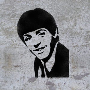 Paul McCartney STENCIL Home Wall Art Interior Decor the Beatles singer stencil