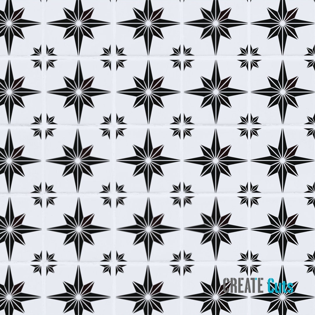 star-tile-stencil-tile-template-wall-floor-repeat-pattern-etsy-uk