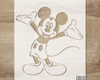 Disney Mickey Mouse Stencil, Reusable Wall Decor