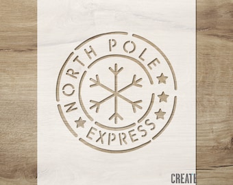 North Pole Express Stamp STENCIL / Christmas decor ideas / Santa letter