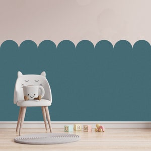 Scallop Edge STENCIL Wall border / Nursery room interior reusable decor