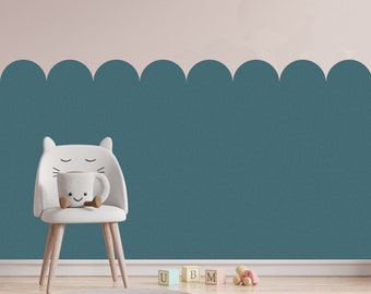 Scallop Edge STENCIL Wall border / Nursery room interior reusable decor
