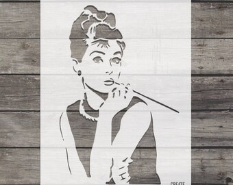 Audrey Hepburn STENCIL / Breakfast with Tiffany stencil