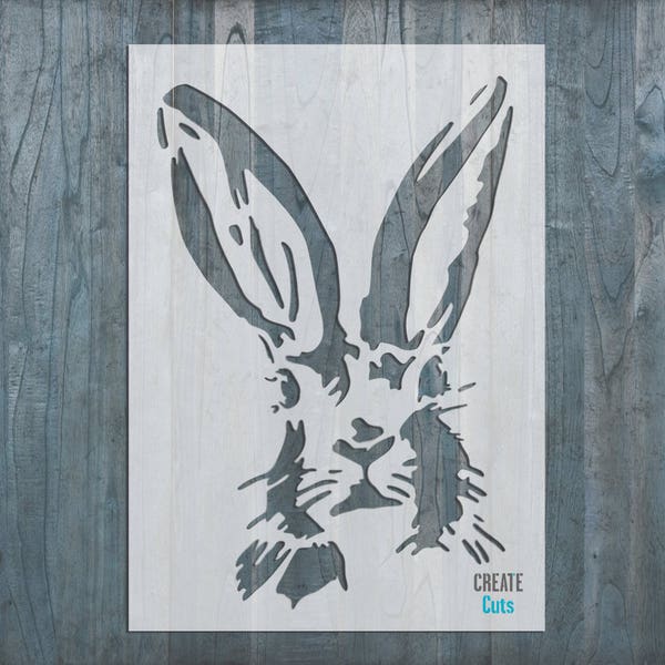 Hare reusable STENCIL for home wall interior decor / Not a Decal / Easter Bunny