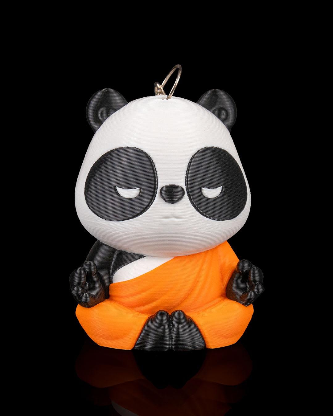 Zen Keychain Zen Meditation Panda Keychain Figure (3 Inch) | Peaceful Yoga Desk ...